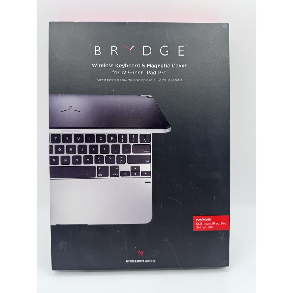 Brydge Wireless Bluetooth Keyboard with Backlit Keys for iPad 12.9 Pro 3rd 4th